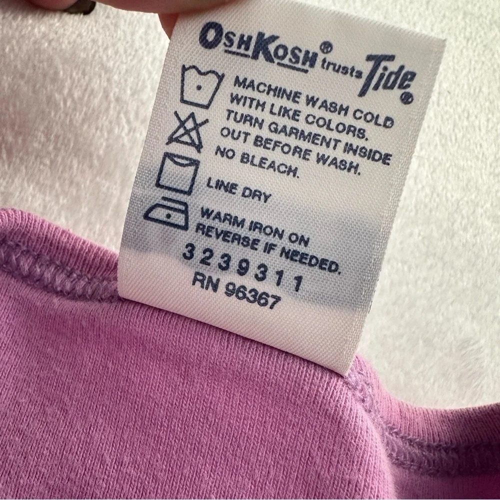 Vintage Y2K Oshkosh B’Gosh Purple Long Sleeve Shirt Flowers 4T Toddler Girl